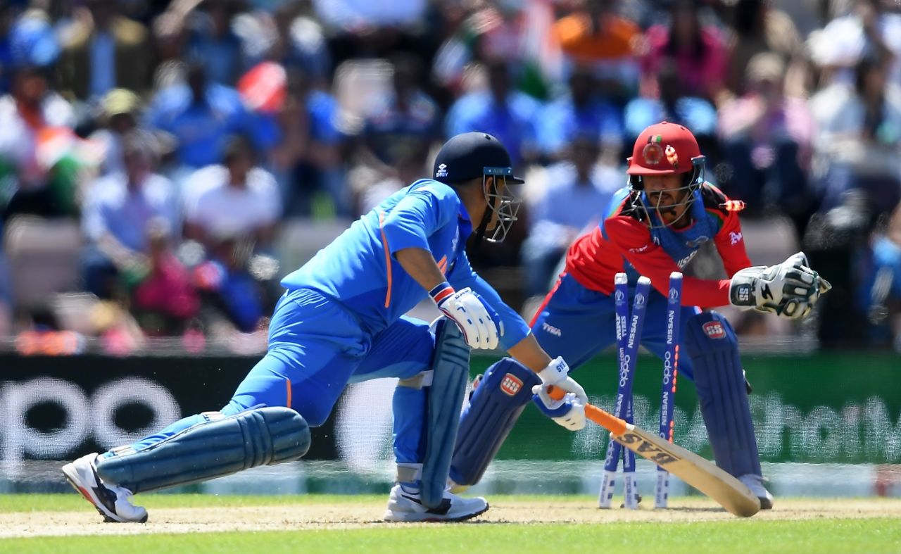 MS Dhoni is stumped by Ikram Ali Khil, Afghanistan v India, World Cup 2019, Southampton, June 22, 2019