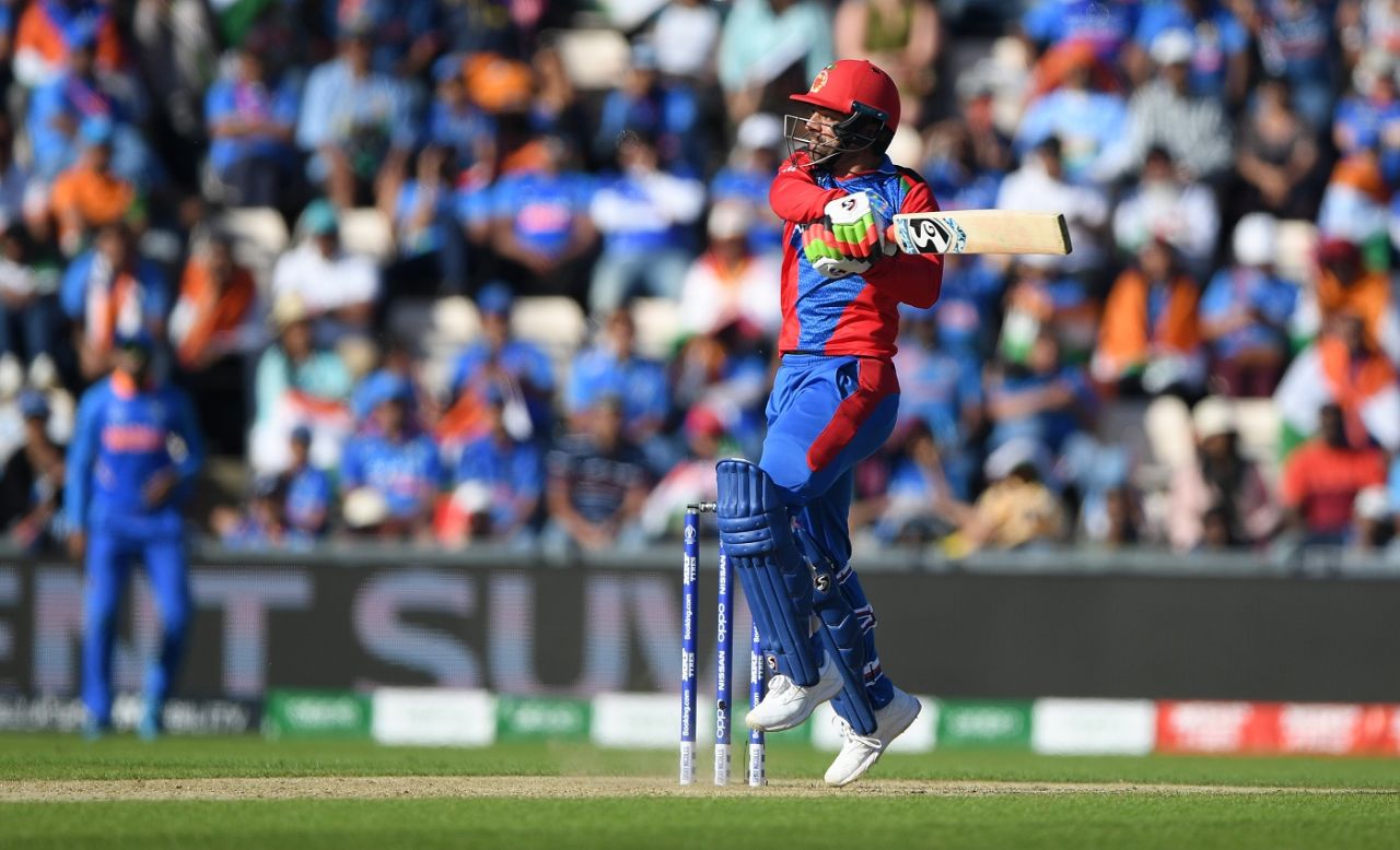 Rashid Khan cuts one away, Afghanistan v India, World Cup 2019, Southampton, June 22, 2019