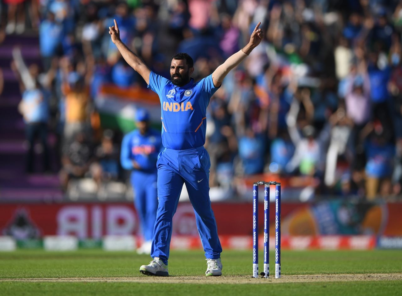 Mohammed Shami's last-over hat-trick sealed the win for India, Afghanistan v India, World Cup 2019, Southampton, June 22, 2019