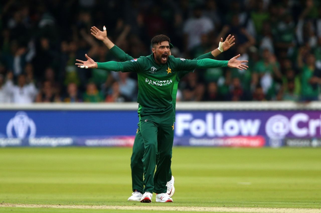 Howzzat! Mohammad Amir appeals, Pakistan v South Africa, World Cup 2019, Lords, June 7, 2019