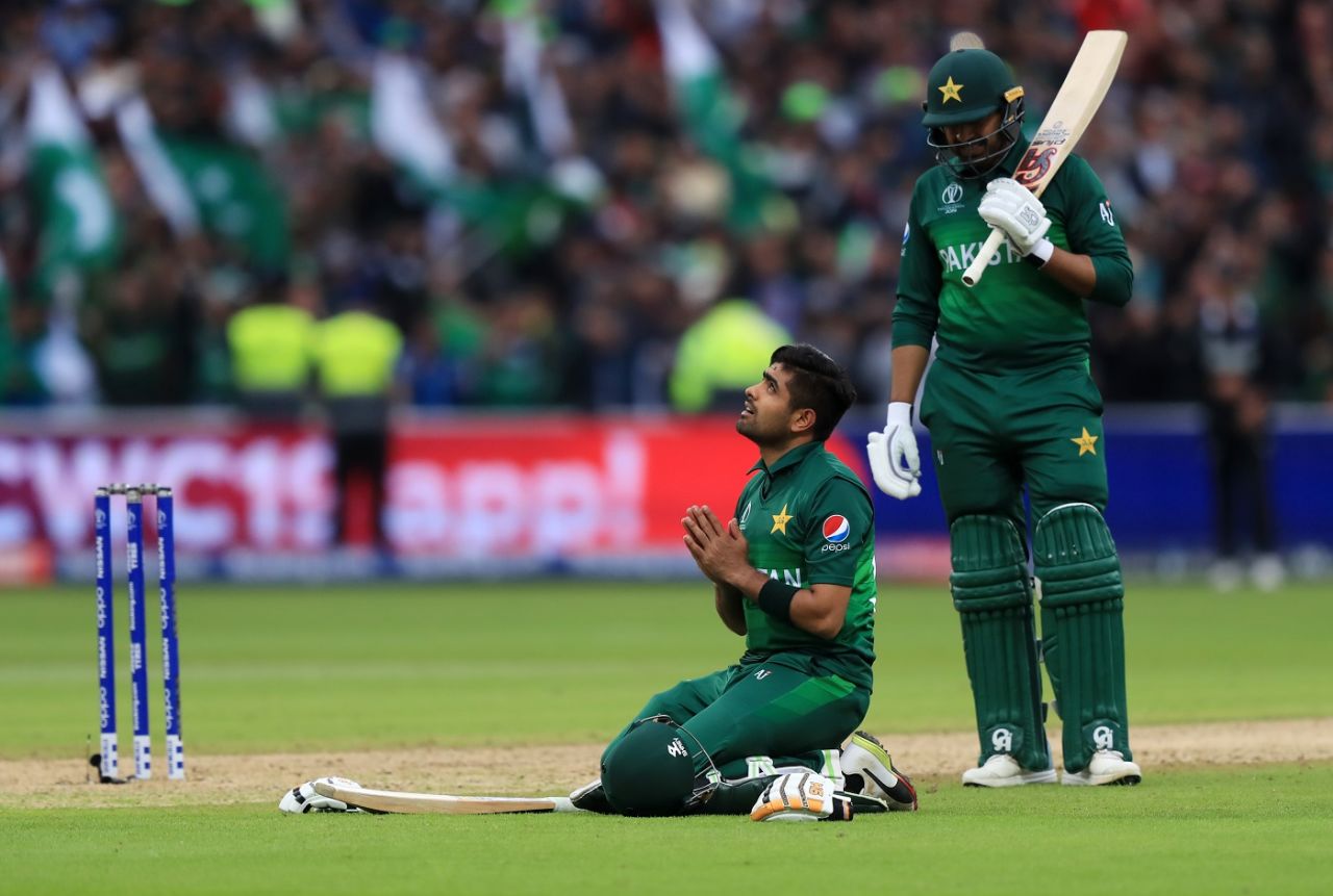 Babar Azam's brilliant hundred keeps Pakistan's semi-final hopes alive, New Zealand v Pakistan, World Cup 2019, Birmingham, June 26, 2019