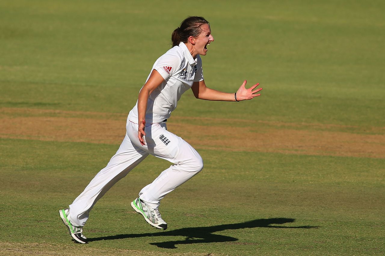 Kate Cross during her matchwinning performance during the 2014 Ashes Test