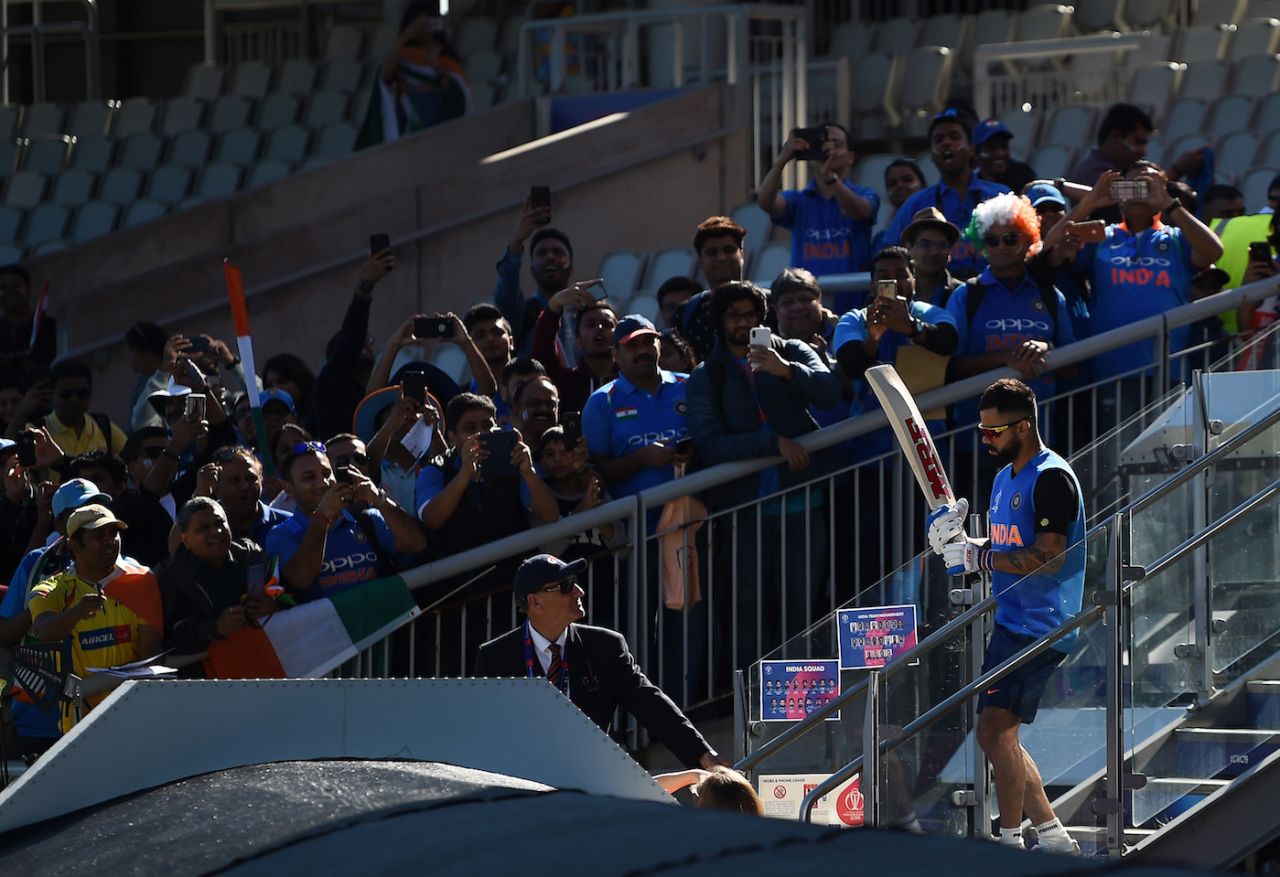 Fans get a close look of Virat Kohli, India v West Indies, World Cup 2019, Old Trafford, June 27, 2019