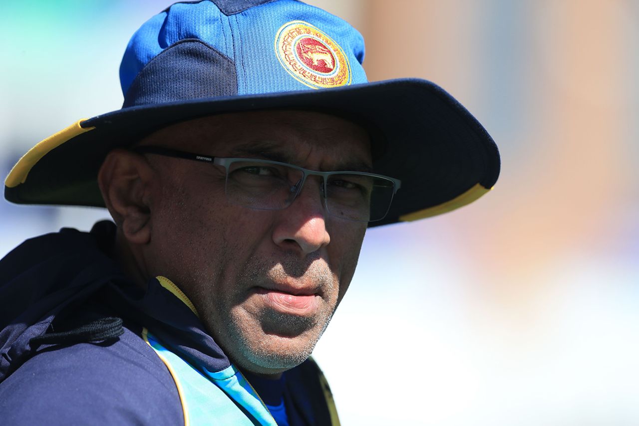 Chandika Hathurusingha attends a training session, World Cup 2019, Chester-le-Street, June 27, 2019