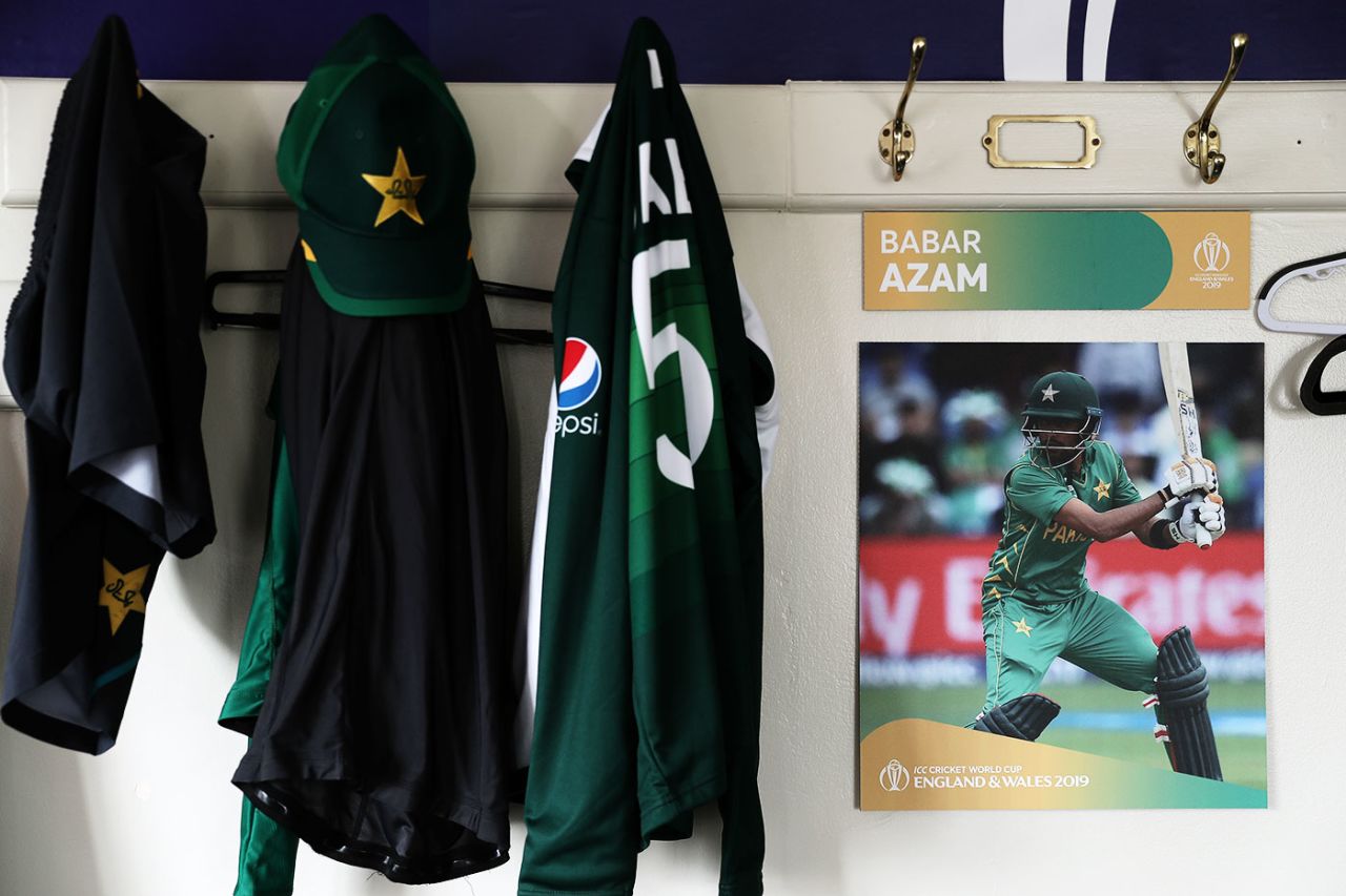 A view of Babar Azam's place in the Pakistan dressing room, Pakistan v South Africa, World Cup 2019, Lords, June 7, 2019