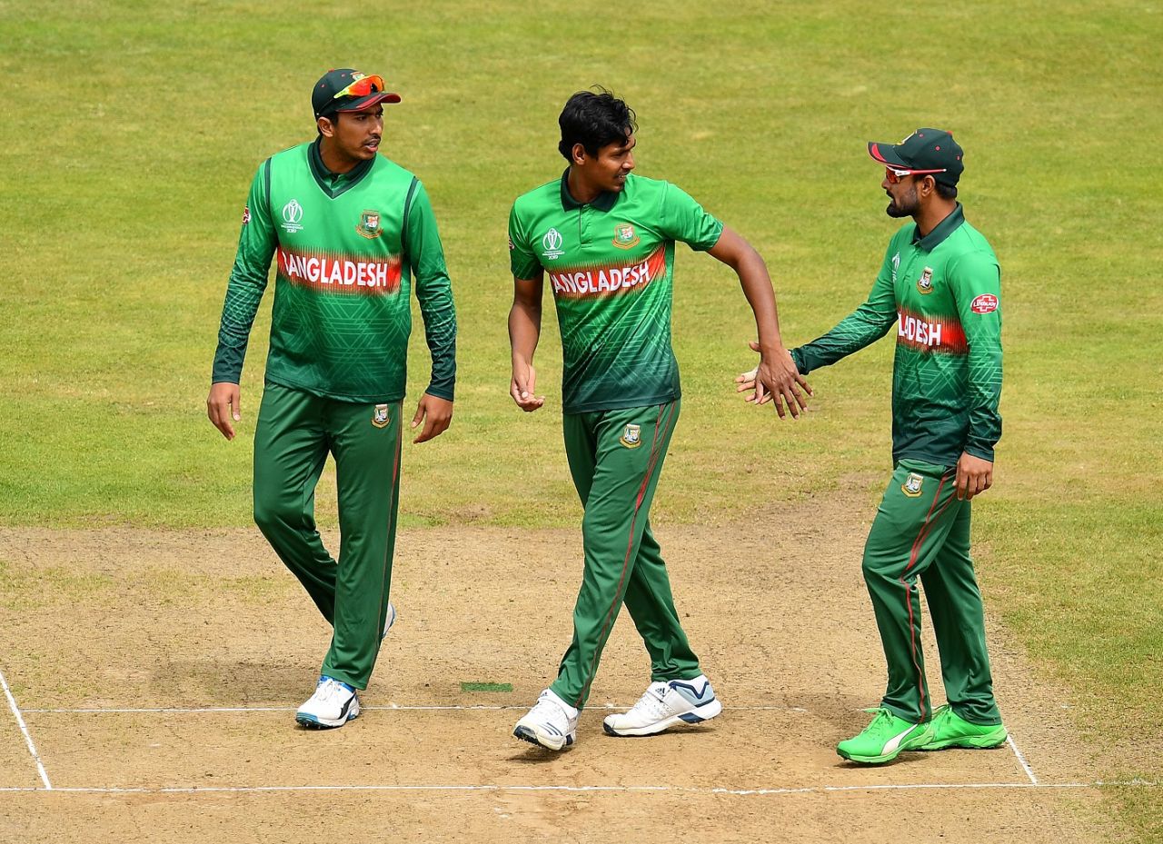 Mustafizur Rahman picked up two wickets in the 39th over, Bangladesh v India, World Cup 2019, Edgbaston, July 2, 2019