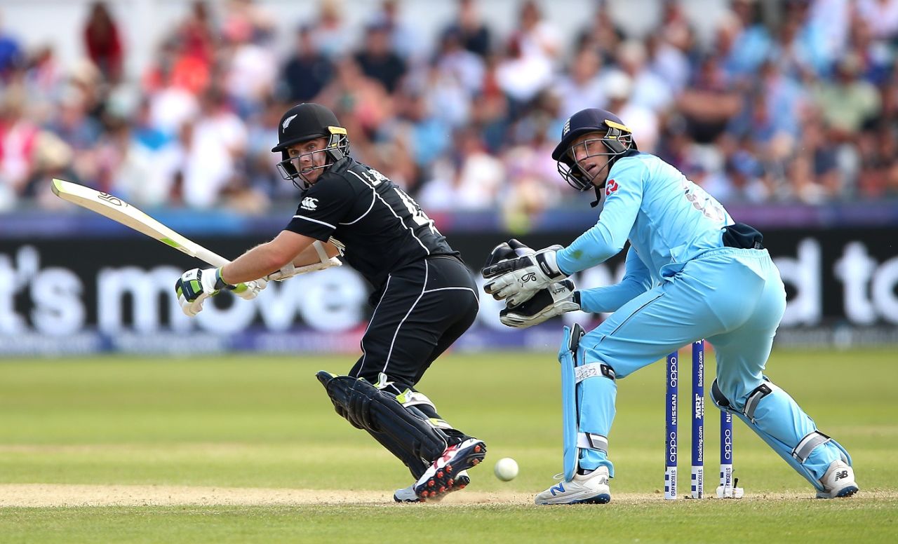 Tom Latham looked to lead New Zealand's recovery, England v New Zealand, World Cup 2019, Chester-le-Street, July 3, 2019