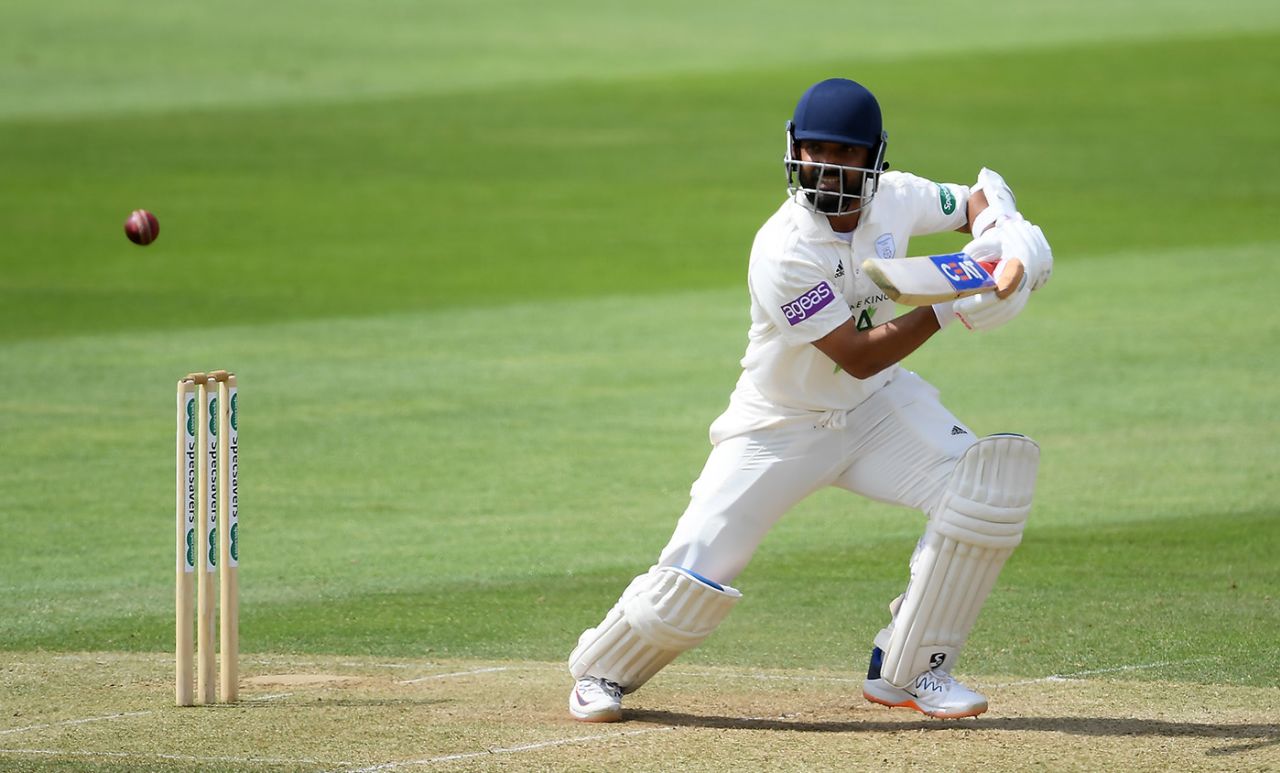 Ajinkya Rahane steers into the off side, Somerset v Hampshire, County Championship, Division One, Taunton, July 1, 2019