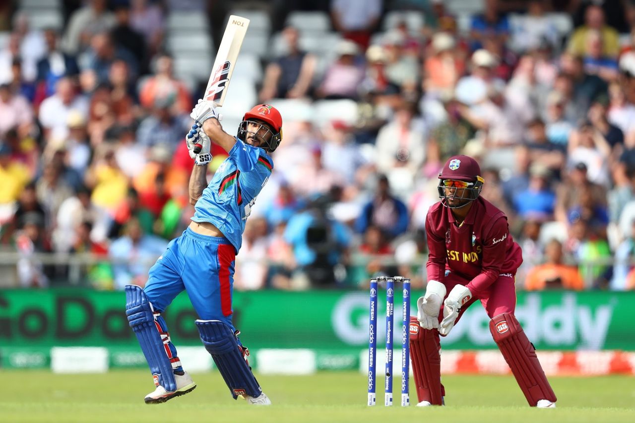 Ikram Alikhil became the third youngest player ever to score a World Cup fifty, Afghanistan v West Indies. World Cup 2019, Headingley, July 4, 2019