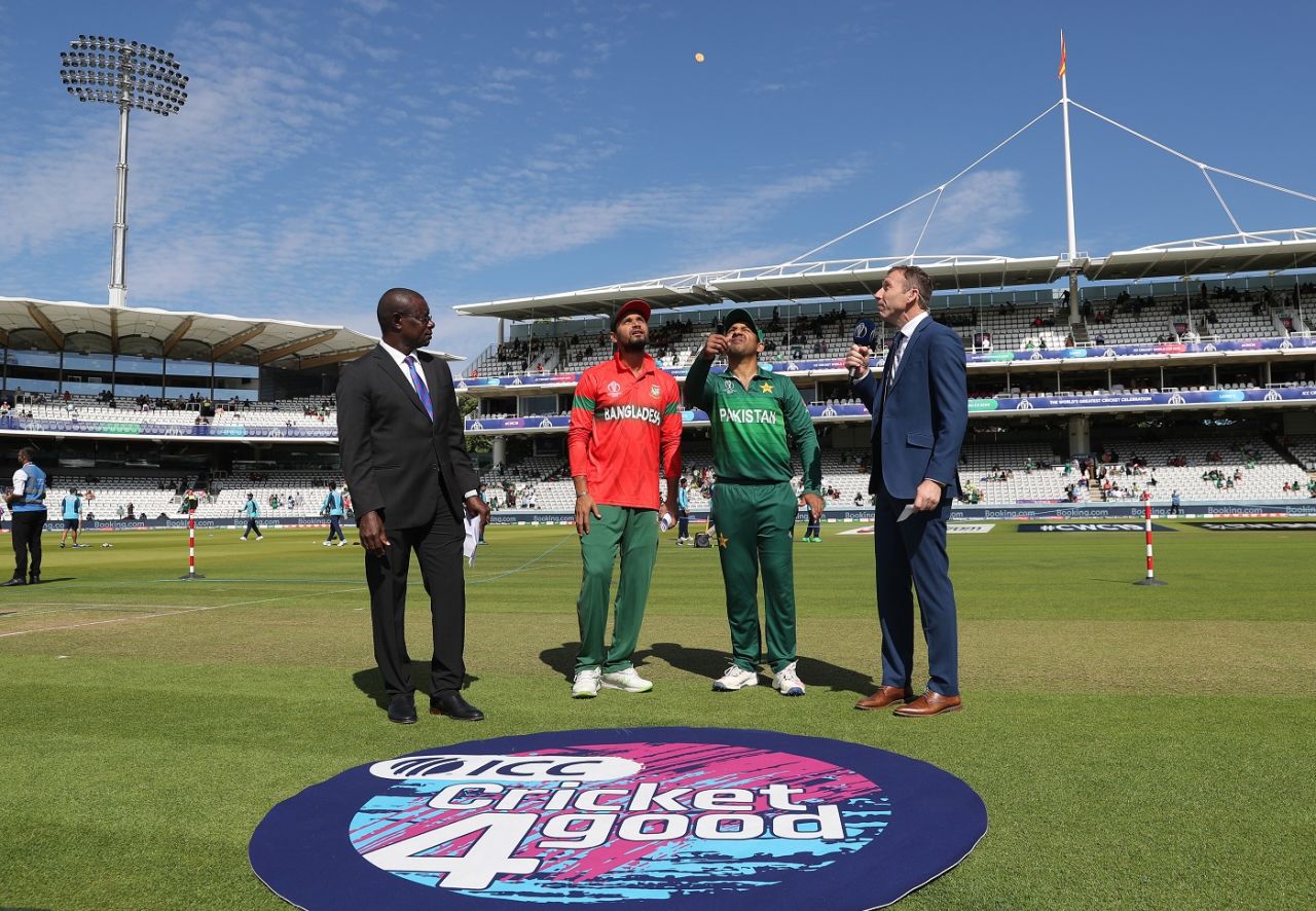 Sarfaraz Ahmed needed to win the toss and bat first - and he did, Bangladesh v Pakistan, World Cup 2019, Lord's, July 5, 2019
