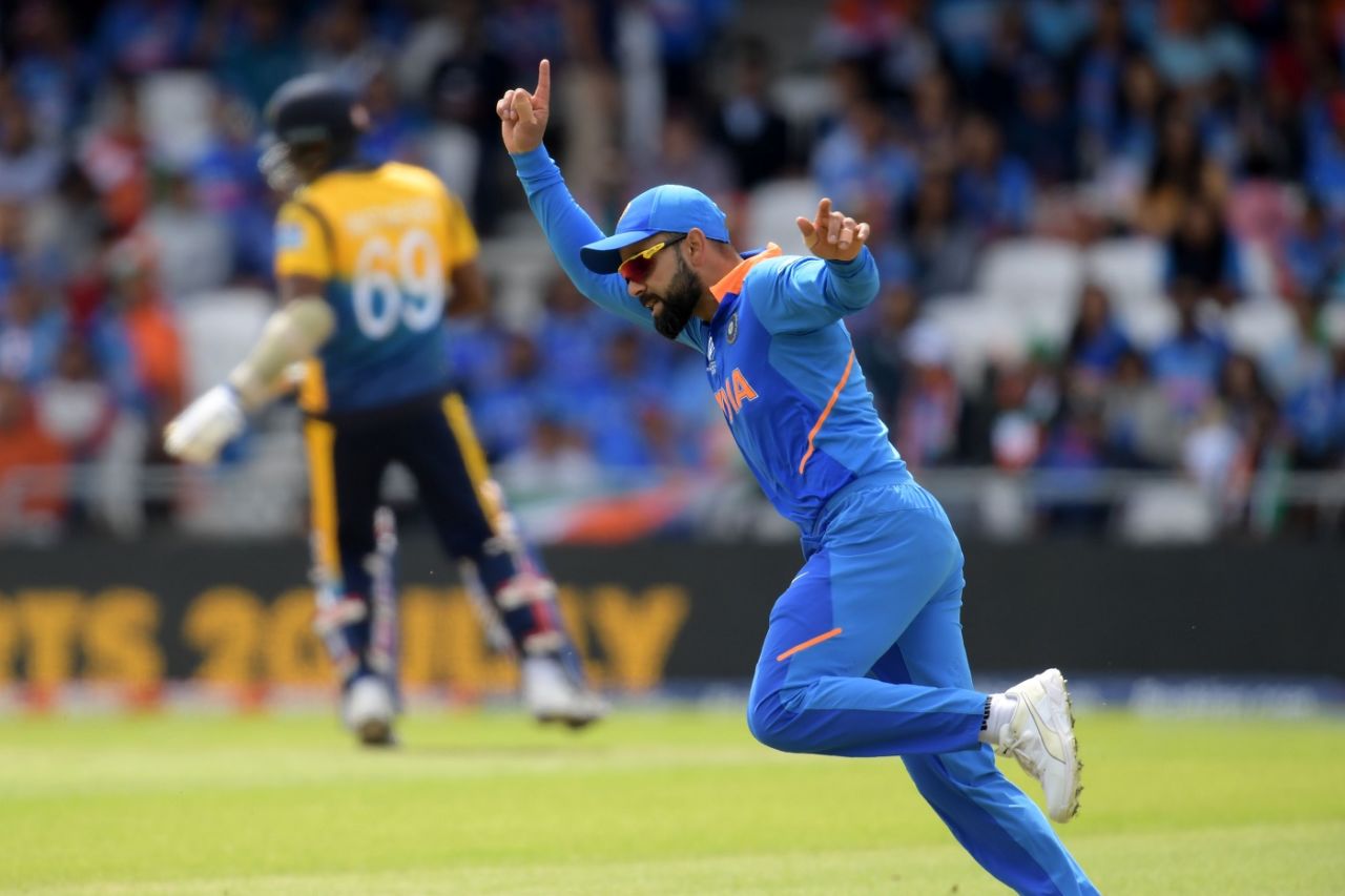 Virat Kohli was sharp in the field, India v Sri Lanka, World Cup 2019, Leeds, July 6, 2019
