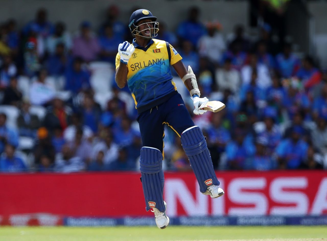 Angelo Mathews scored his third hundred against India, India v Sri Lanka, World Cup 2019, Leeds, July 6, 2019