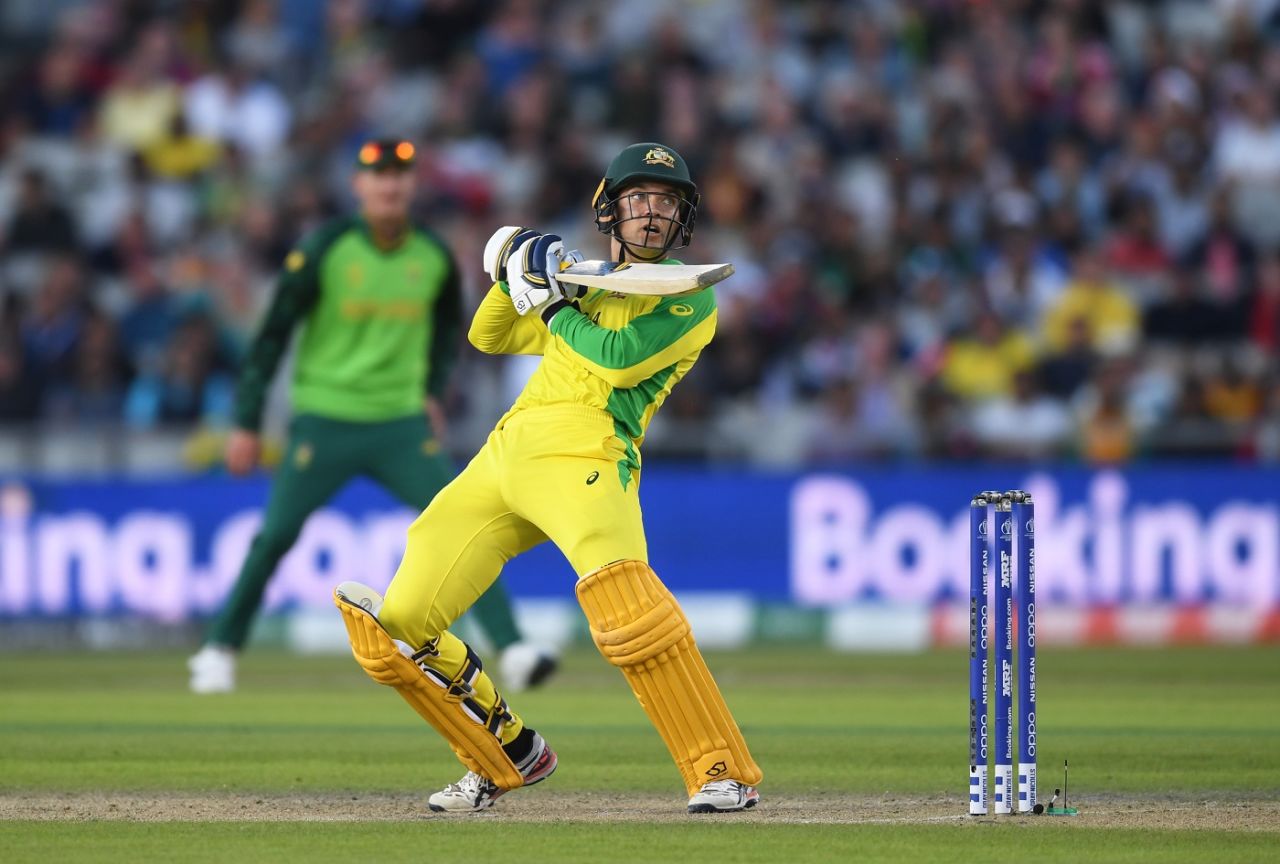 Alex Carey goes on the rampage as he leads Australia on a late charge, Australia v South Africa, World Cup 2019, Old Trafford, July 6, 2019