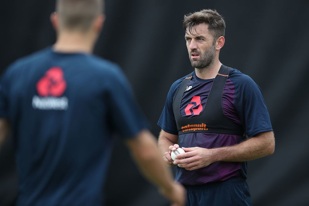 Liam Plunkett at England's nets session, July 9, 2019