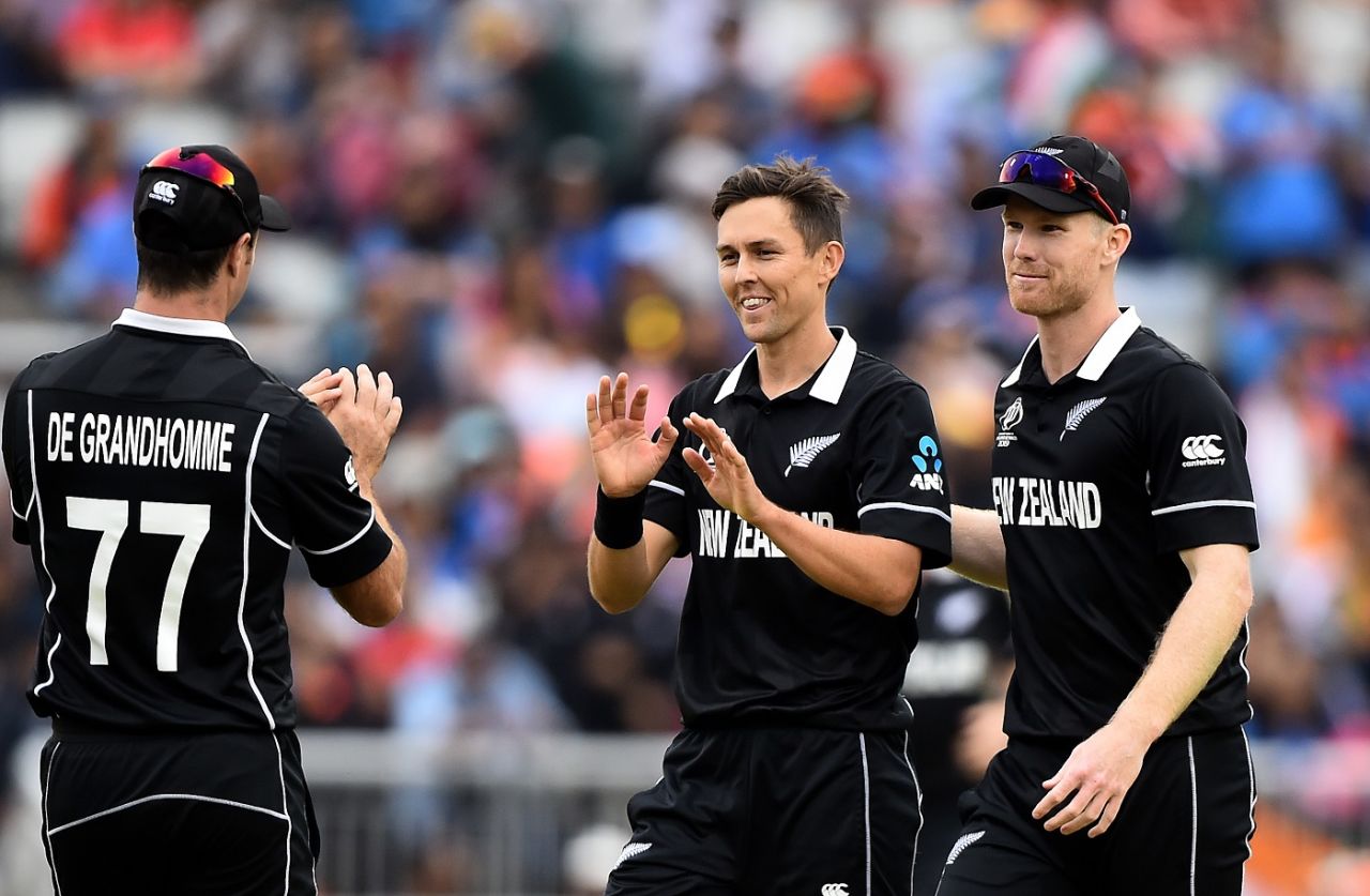 Trent Boult dismissed Ravindra Jadeja at a crucial stage, India v New Zealand, World Cup 2019, Old Trafford, July 10, 2019