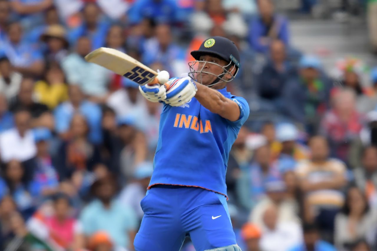MS Dhoni smashed a six late into the chase, India v New Zealand, World Cup 2019, Old Trafford, July 10, 2019