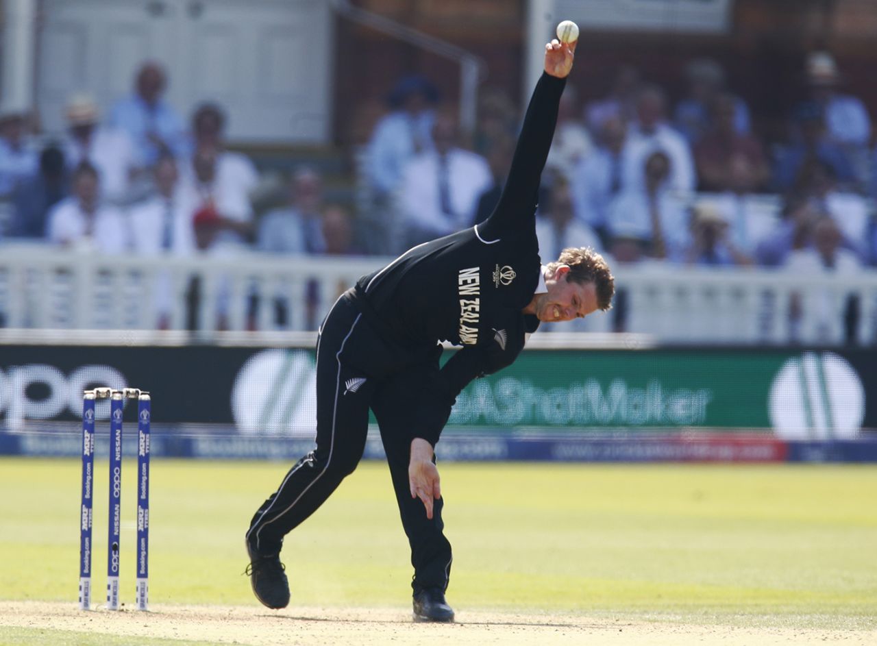 Lockie Ferguson at his point of release, Australia v New Zealand, World Cup 2019, Lords, June 29, 2019