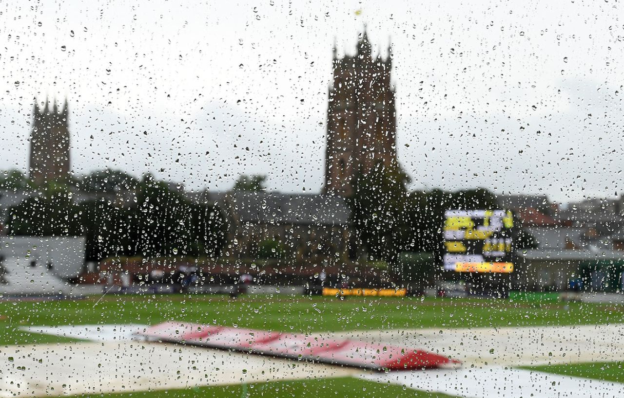 Rain held up proceedings in the afternoon session, England v Australia, only women's Test, Taunton, 2nd day, July 19, 2019