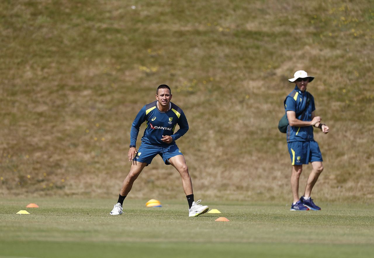 Usman Khawaja is put through his paces, July 21, 2019