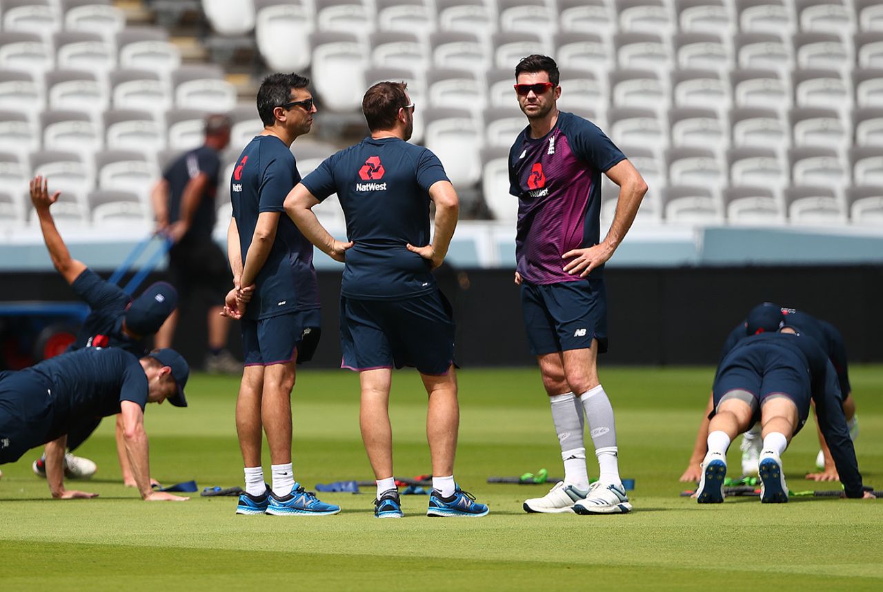 James Anderson takes part in England training, Lord's, July 22, 2019