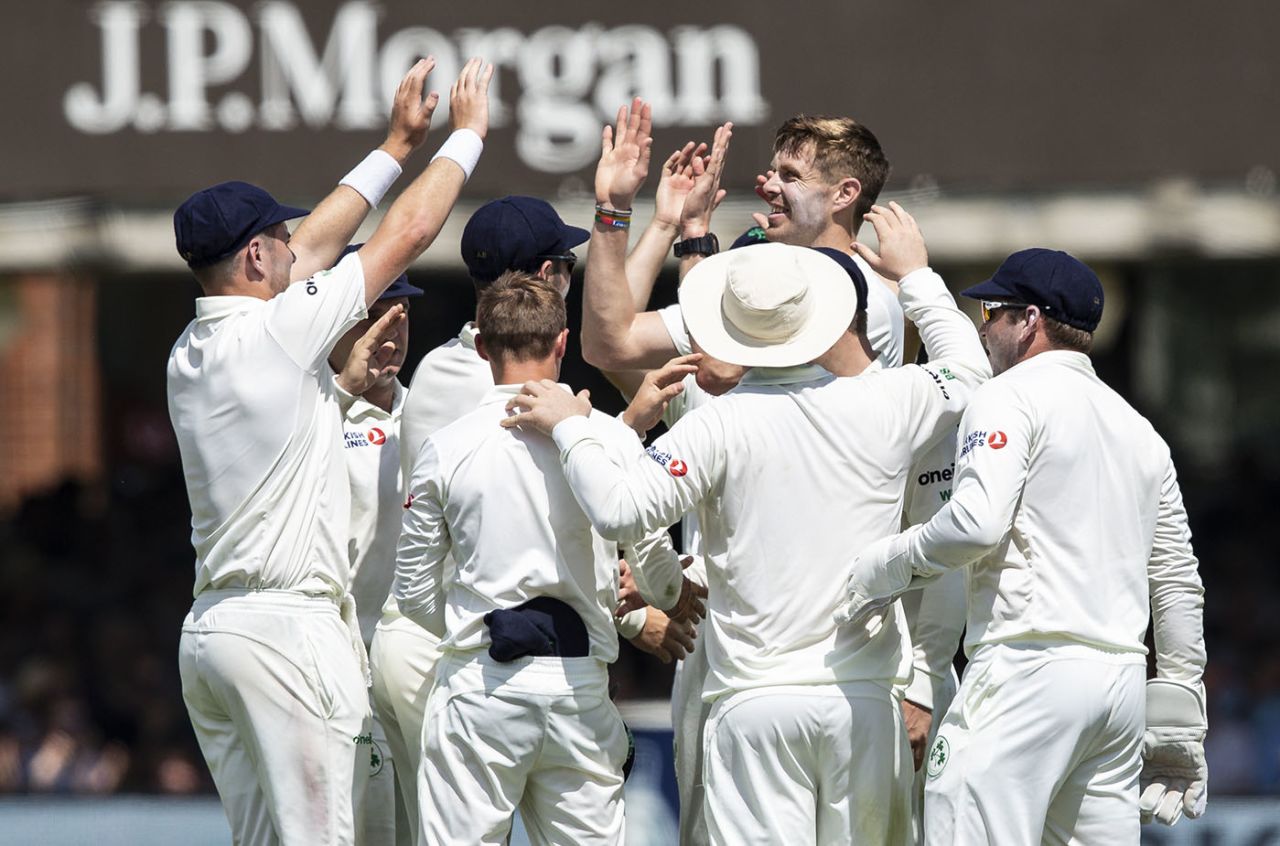 Boyd Rankin celebrates a wicket, England v Ireland, Only Test, Day 1, July 24, 2019