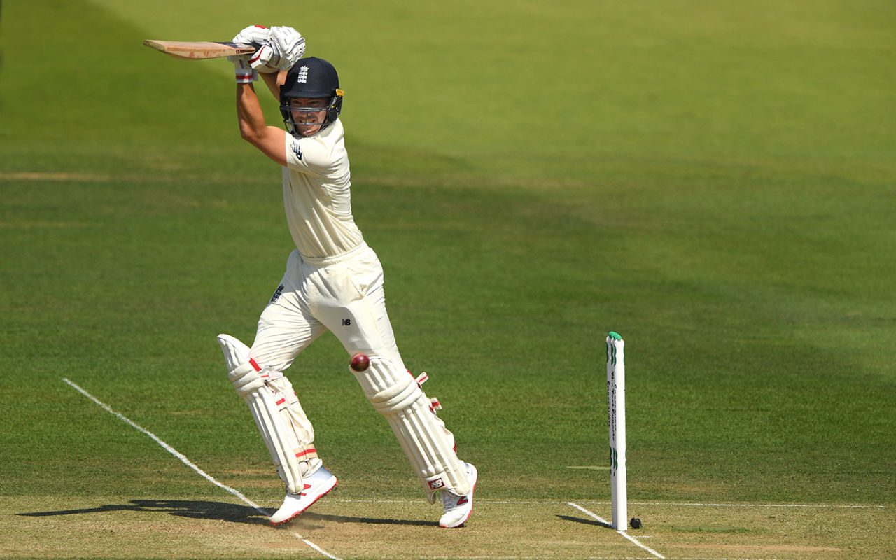 Rory Burns opens the shoulders to drive square, England v Ireland, Only Test, 2nd day, July 25, 2019