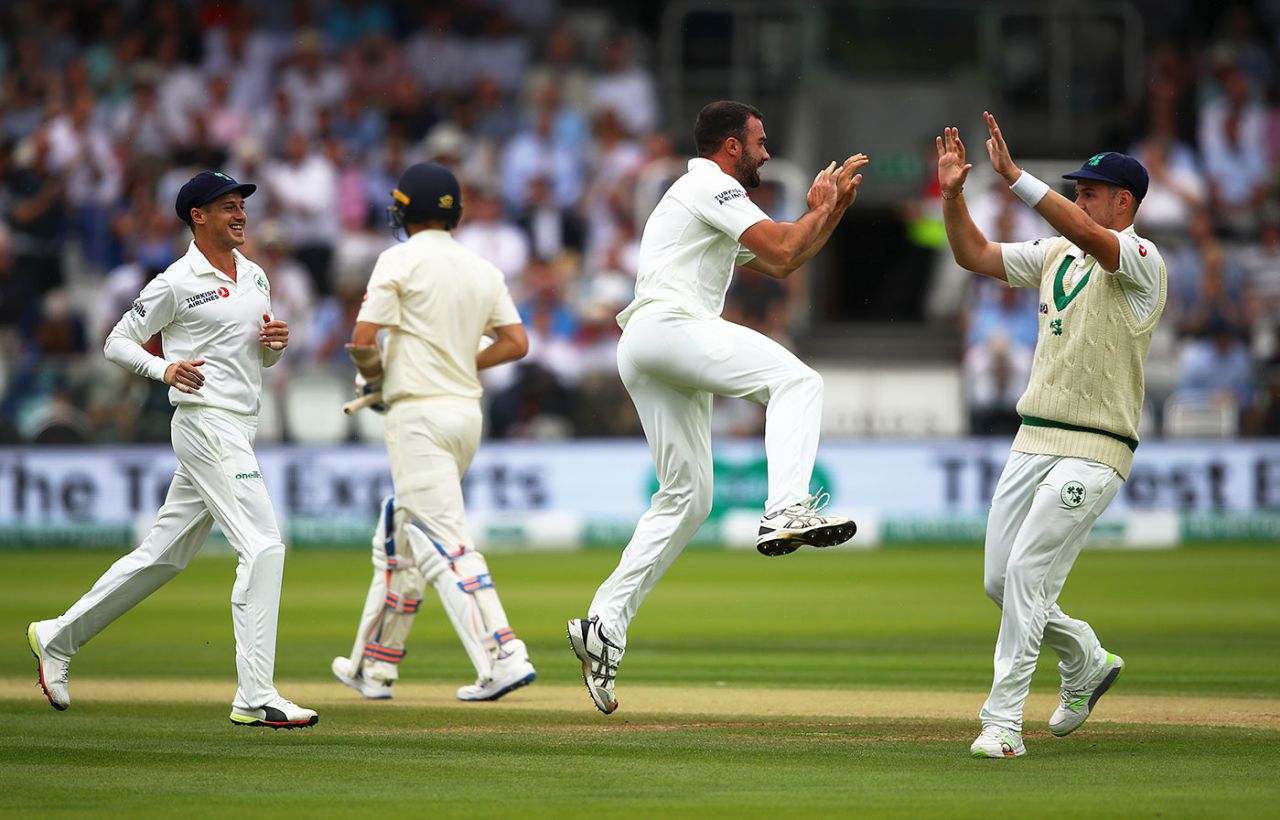 Stuart Thompson struck with his first ball of the third morning, England v Ireland, Only Test, 3rd day, July 26, 2019