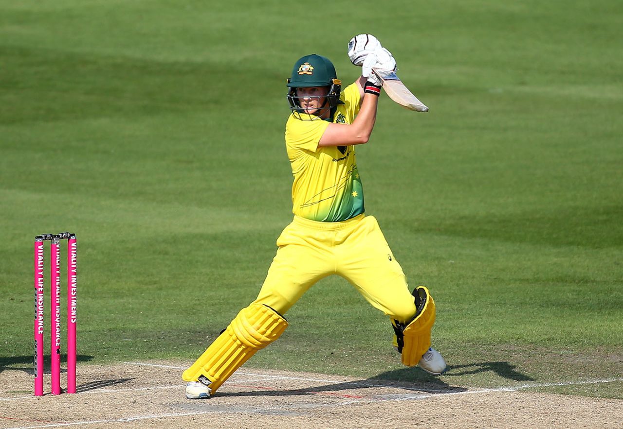 Meg Lanning drives, England v Australia, 2nd T20I, Women's Ashes, July 28, 2019