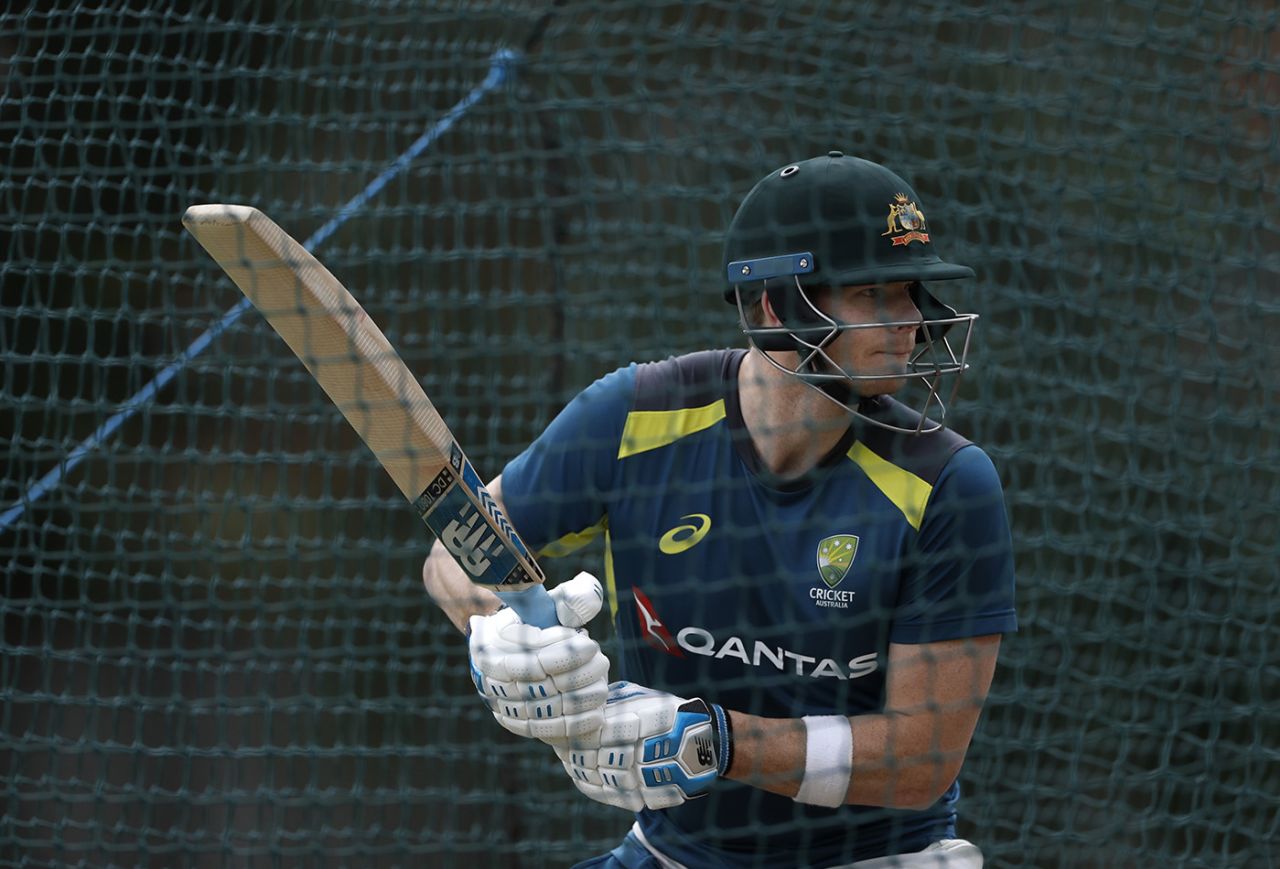 Steven Smith bats during Australia's net session, Edgbaston, July 30, 2019