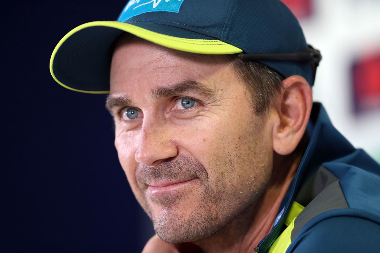 Justin Langer was all smiles, Edgbaston, July 30, 2019