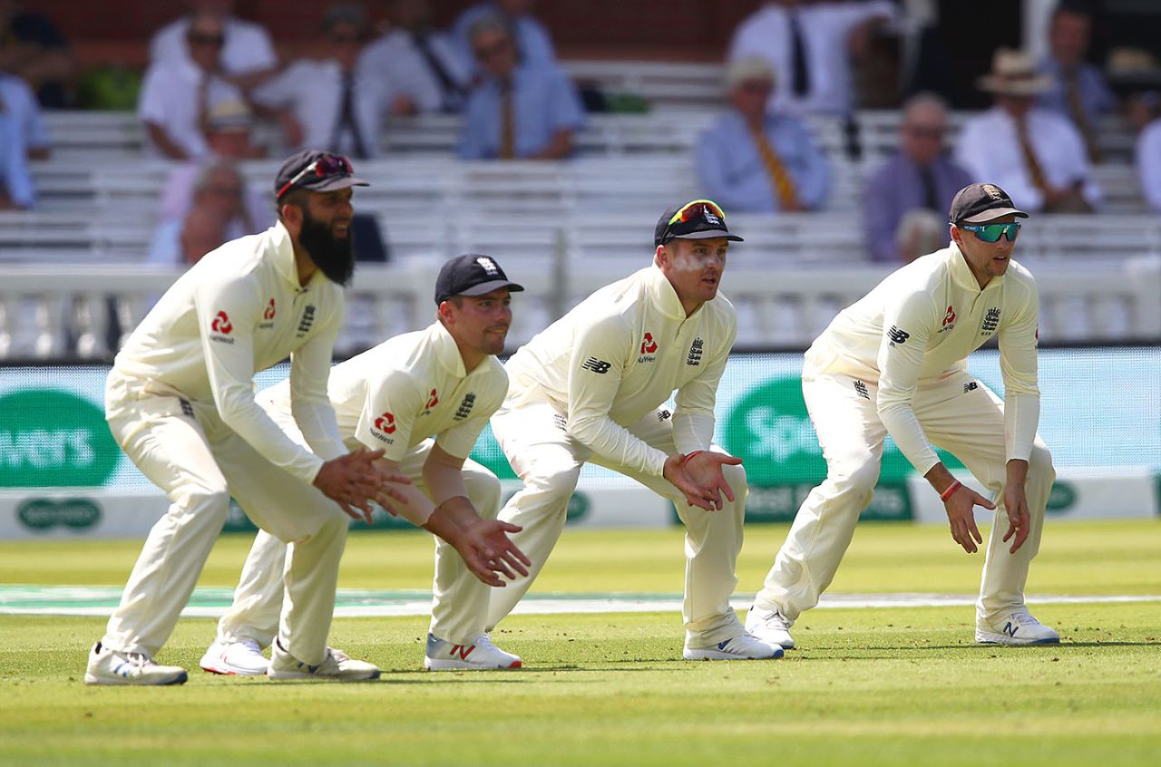 Moeen Ali, Rory Burns, Jason Roy, and Joe Root have all featured in England's top three in the past twelve months, England v Ireland, Only Test, Day 1, July 24, 2019