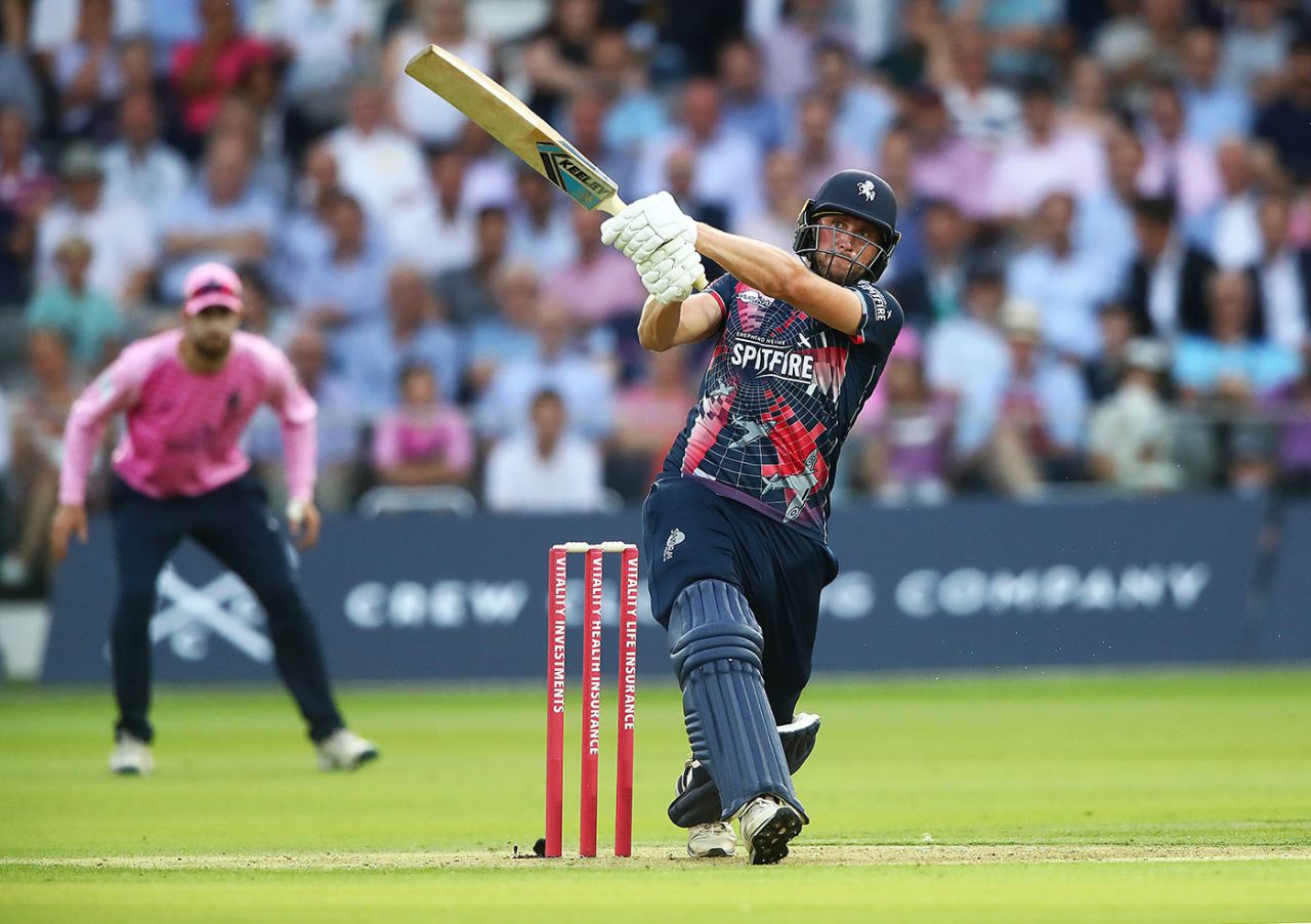 Alex Blake of Kent bats, Middlesex v Kent, Vitality Blast South Group, Lord's, August 01, 2019