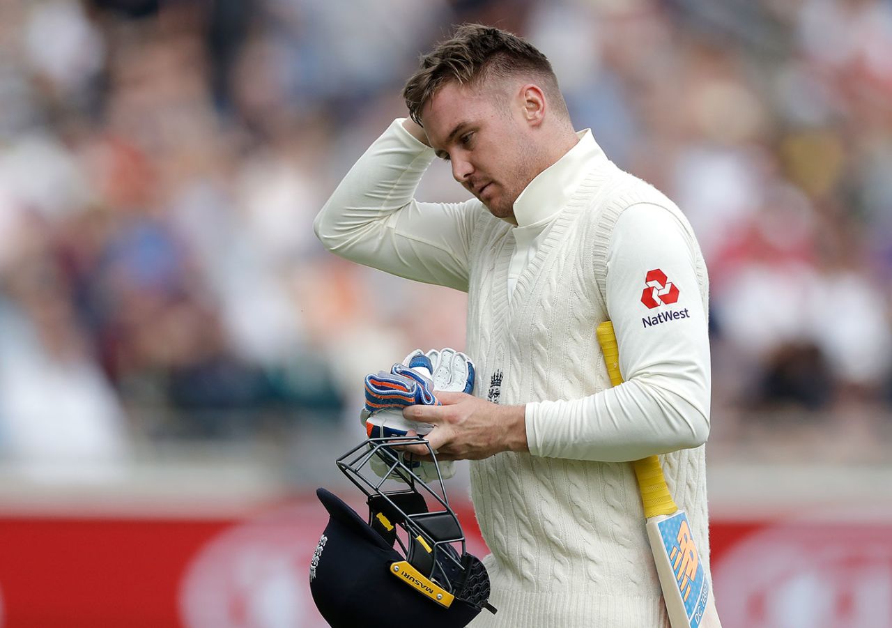 Jason Roy departs the field after his dismissal, England v Australia, 1st Ashes Test, Edgbaston, 2nd day, August 2, 2019