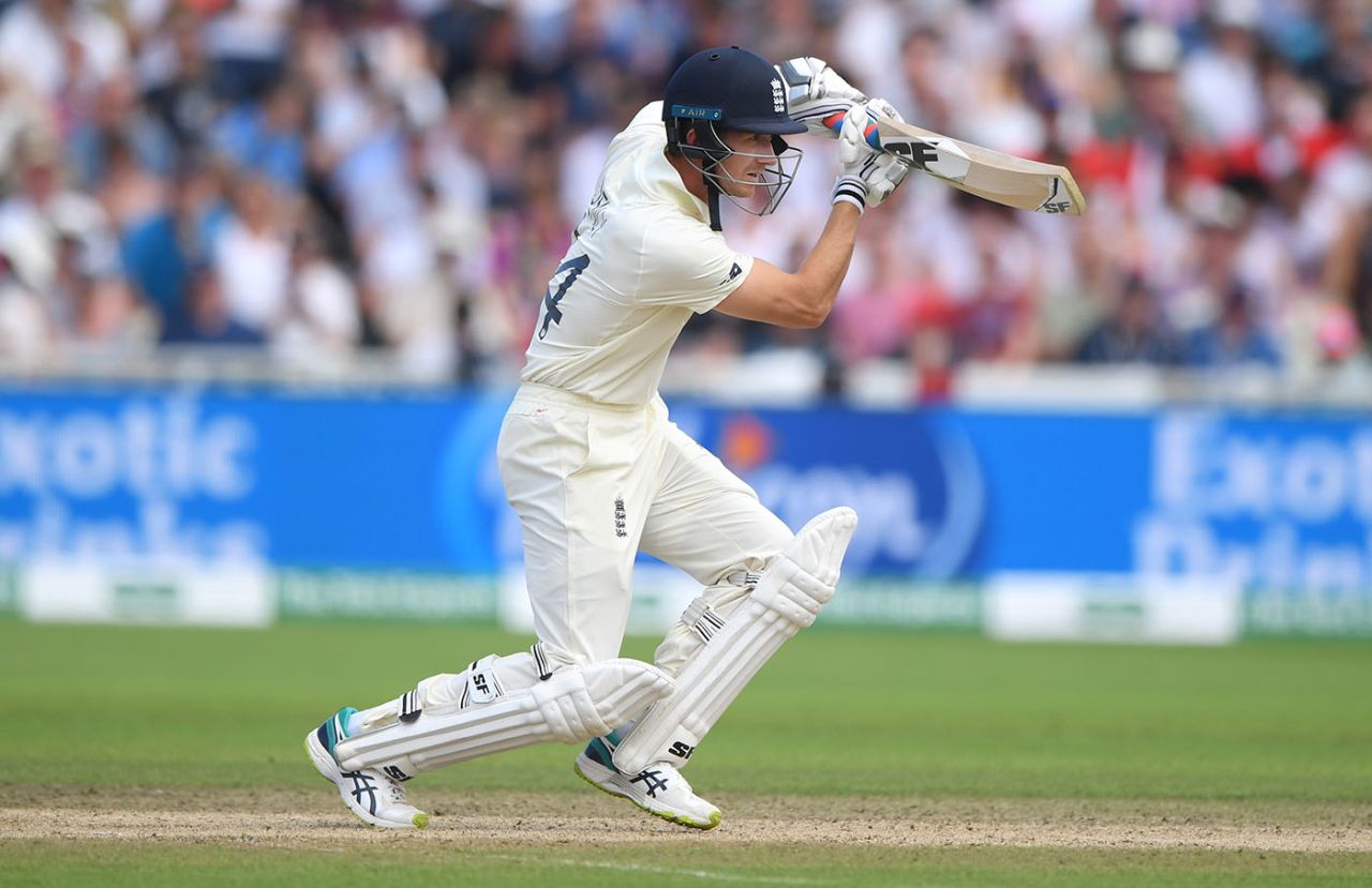 Joe Denly pushes through the off side, England v Australia, 1st Ashes Test, Edgbaston, 2nd day, August 2, 2019