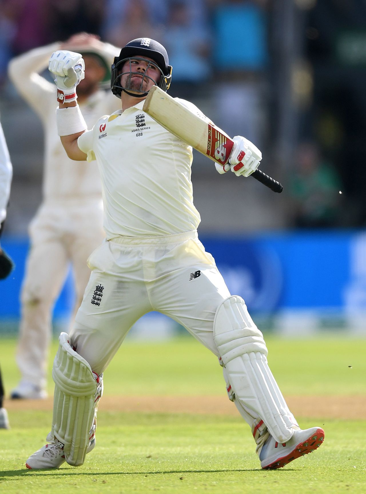 Rory Burns celebrates his maiden Test hundred, England v Australia, 1st Ashes Test, Edgbaston, 2nd day, August 2, 2019