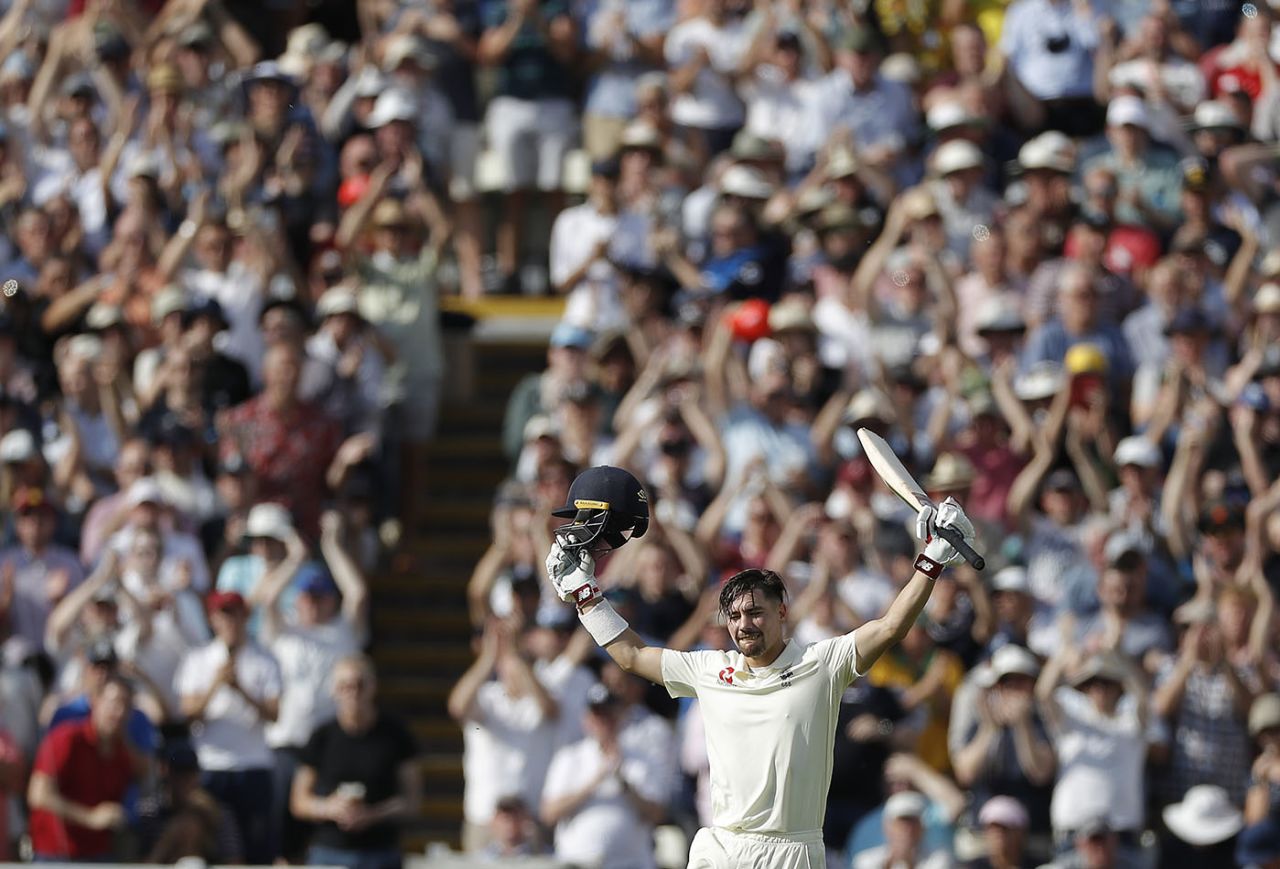 Rory Burns celebrates his maiden Test hundred, England v Australia, 1st Ashes Test, Edgbaston, 2nd day, August 2, 2019