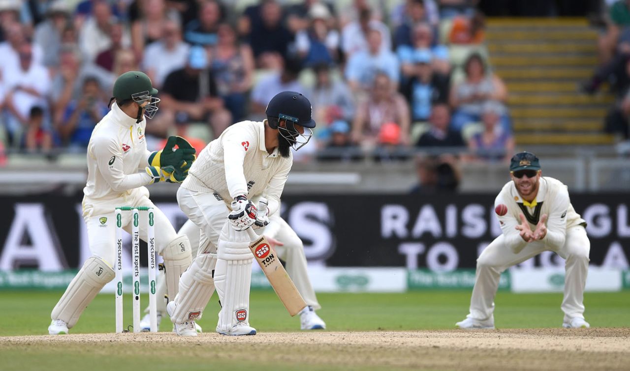 Moeen Ali's struggles against Nathan Lyon continued, England v Australia, 1st Test, Birmingham, 5th day, August 5, 2019