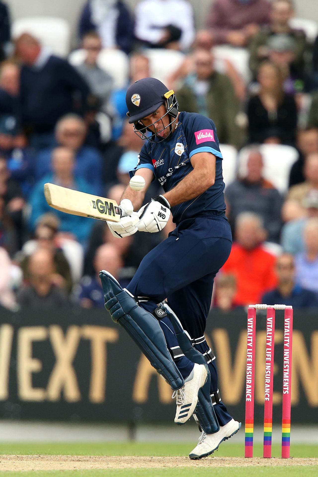 Wayne Madsen flicks to leg, Yorkshire v Derbyshire, Vitality Blast, North Group, Headingley, August 11, 2019