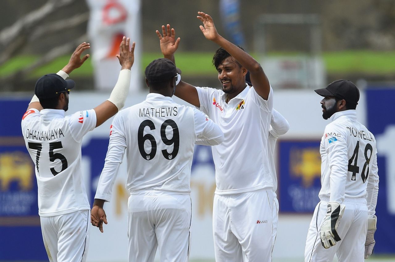 Suranga Lakmal was among the wickets on the second morning, Sri Lanka v New Zealand, 1st Test, Galle, 2nd day, August 15, 2019