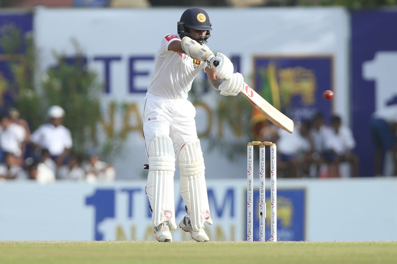 Niroshan Dickwella cuts, Sri Lanka v New Zealand, 1st Test, Galle, 2nd day, August 15, 2019