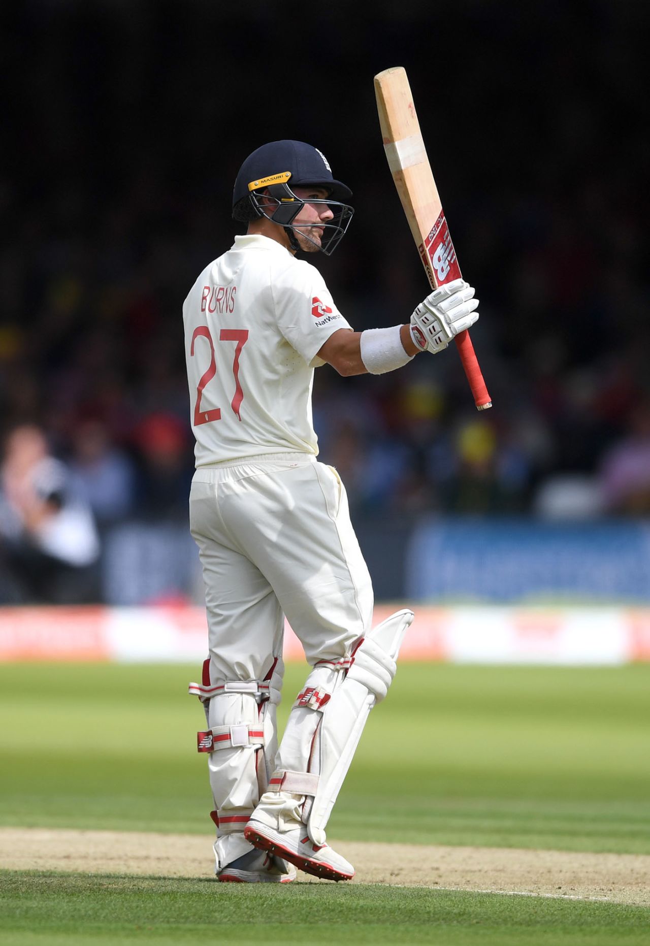 Rory Burns passed fifty for the fourth time in his Test career, England v Australia, 2nd Test, Lord's, 2nd day, August 15, 2019