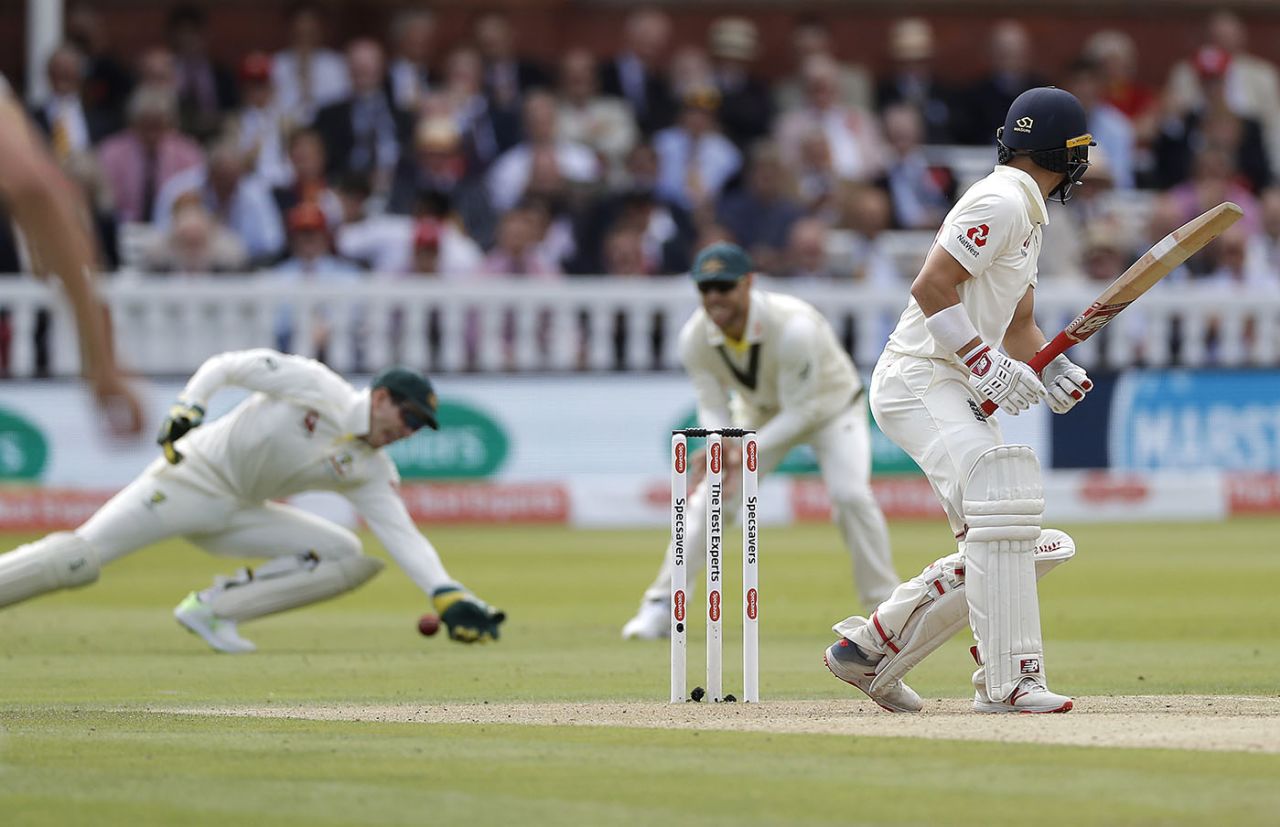Tim Paine put down a chance off Rory Burns, England v Australia, 2nd Test, Lord's, 2nd day, August 15, 2019