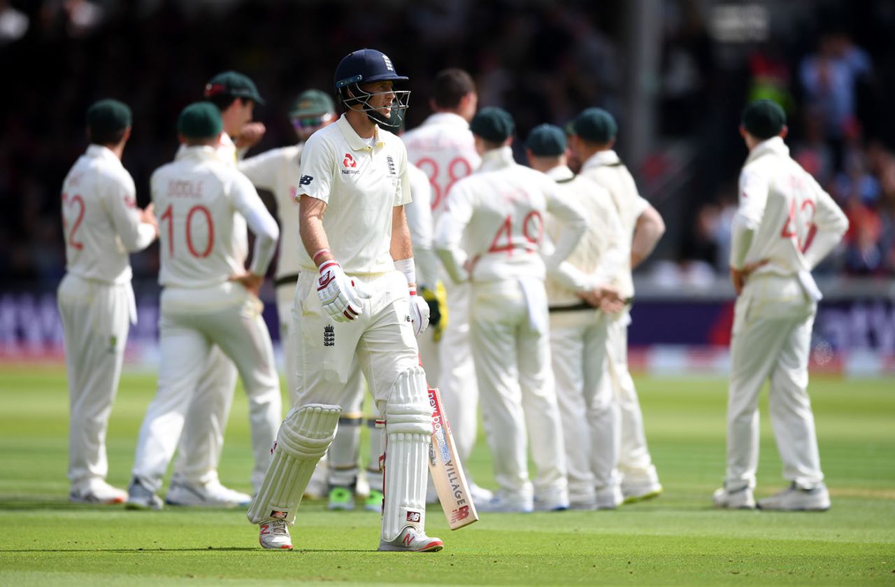 Joe Root's struggles at No. 3 epitomise England's fragility with the bat, England v Australia, 2nd Test, Lord's, 2nd day, August 15, 2019