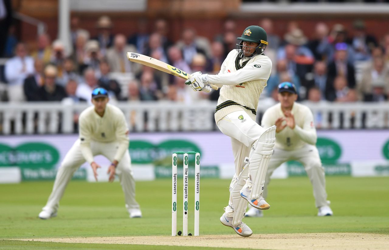Usman Khawaja swivels to pull, England v Australia, 2nd Test, Lord's, 3rd day, August 16, 2019