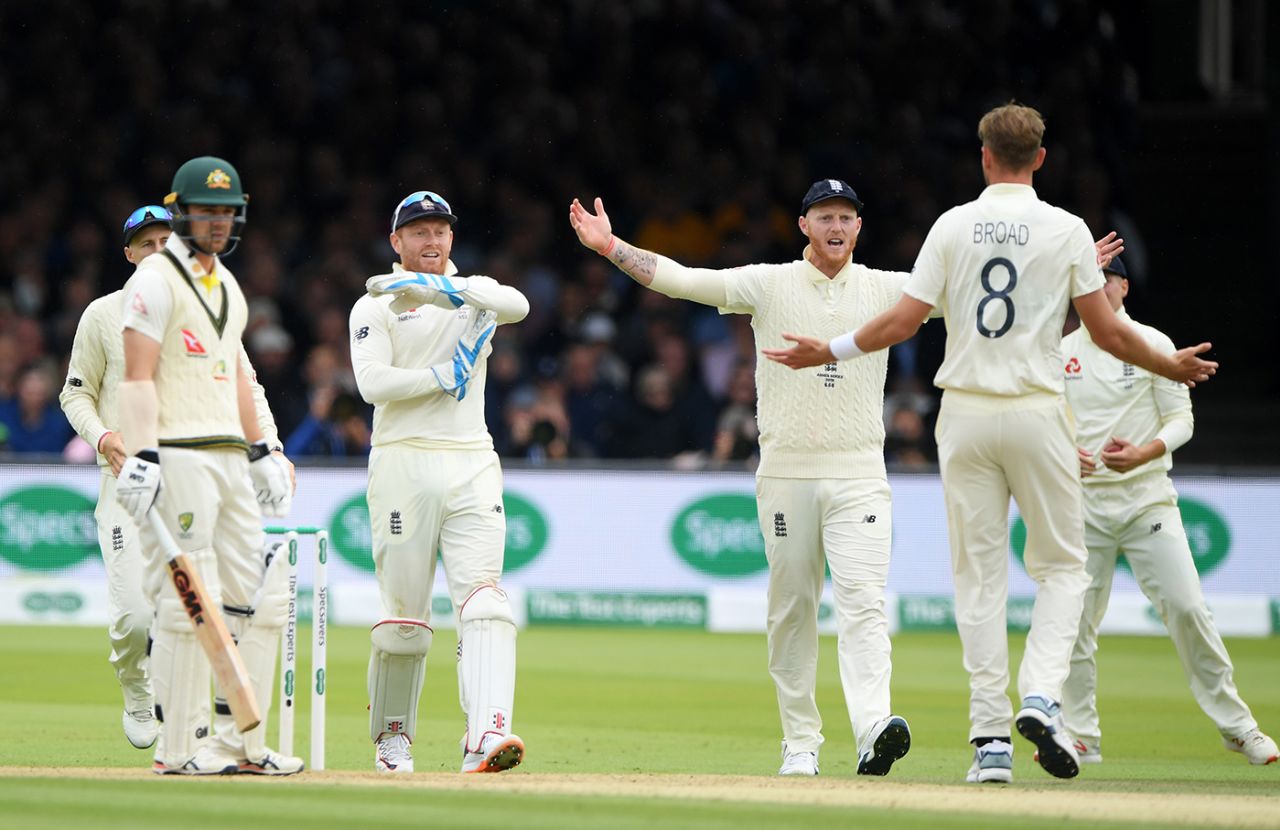 England were convinced Travis Head was lbw and the DRS proved in, England v Australia, 2nd Test, Lord's, 3rd day, August 16, 2019