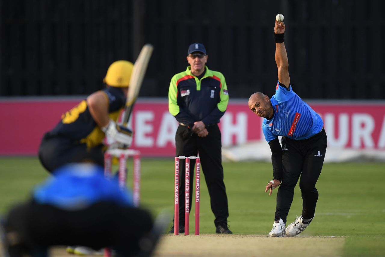 Tymal Mills has been successful in all three phases, Sussex v Glamorgan, Vitality Blast, South Group, Hove, August 6, 2019