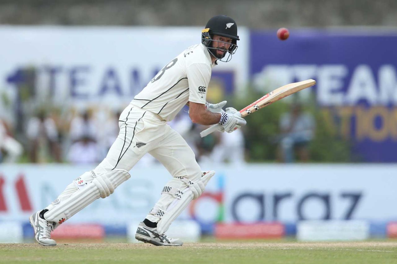 Will Somerville taps one through the off side, Sri Lanka v New Zealand, 1st Test, Galle, 4th day, August 17, 2019