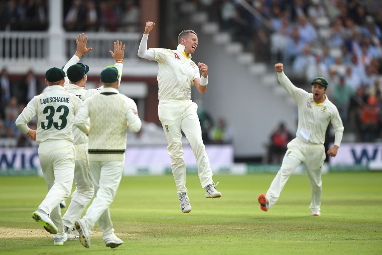 Peter Siddle produced a superb spell in the evening session, England v Australia, 2nd Test, Lord's, 4th day, August 17, 2019