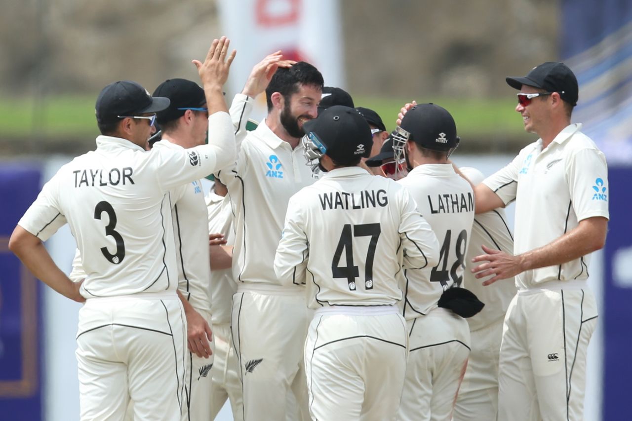 William Somerville broke Sri Lanka's century opening stand with the wicket of Lahiru Thirimanne, Sri Lanka v New Zealand, 1st Test, Galle, 5th day, August 18, 2019