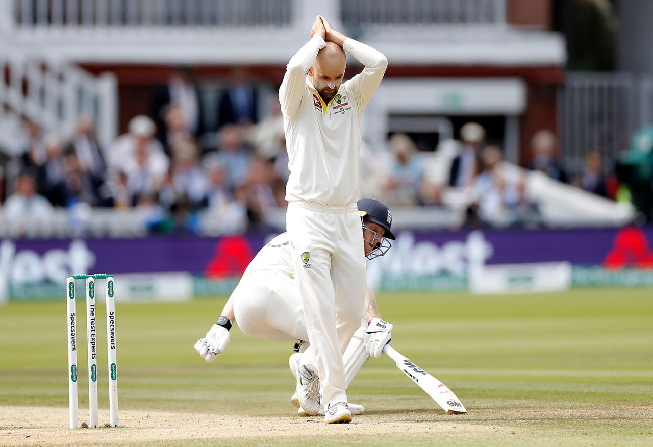There was frustration for Nathan Lyon, England v Australia, 2nd Test, Lord's, 5th day, August 18, 2019